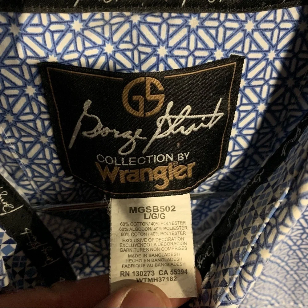 Men’s George Straight Wrangler Western Button Down Shirt